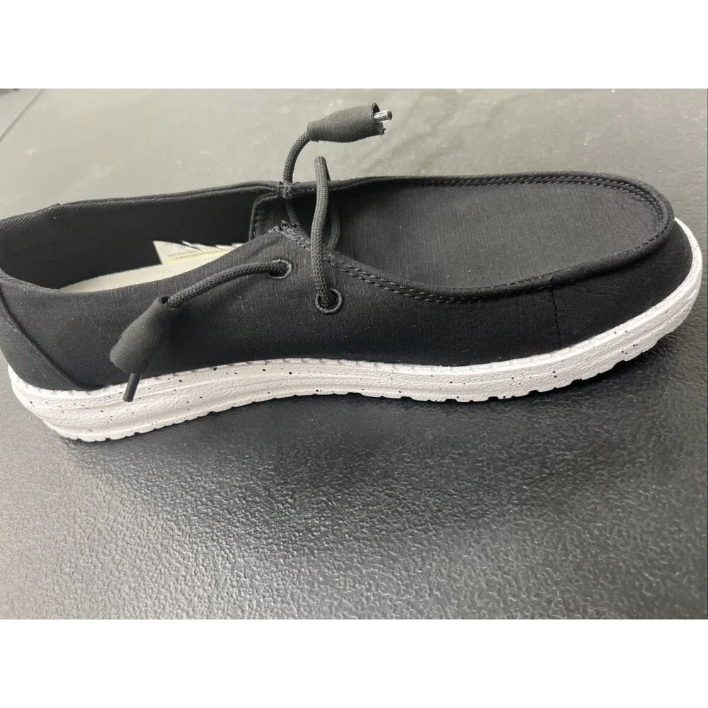 NEW Hey Dude Black Wendy Funk Mono Men's Slip on Shoes Size 8